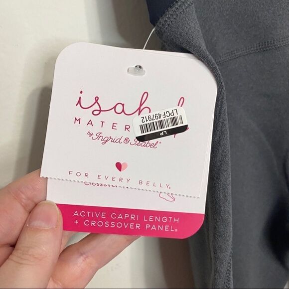 Isabel Maternity Active Capri & Crossover Leggings - Picture 6 of 8